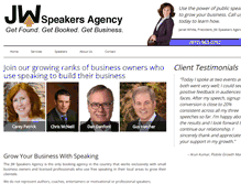 Tablet Screenshot of jwspeakersagency.com